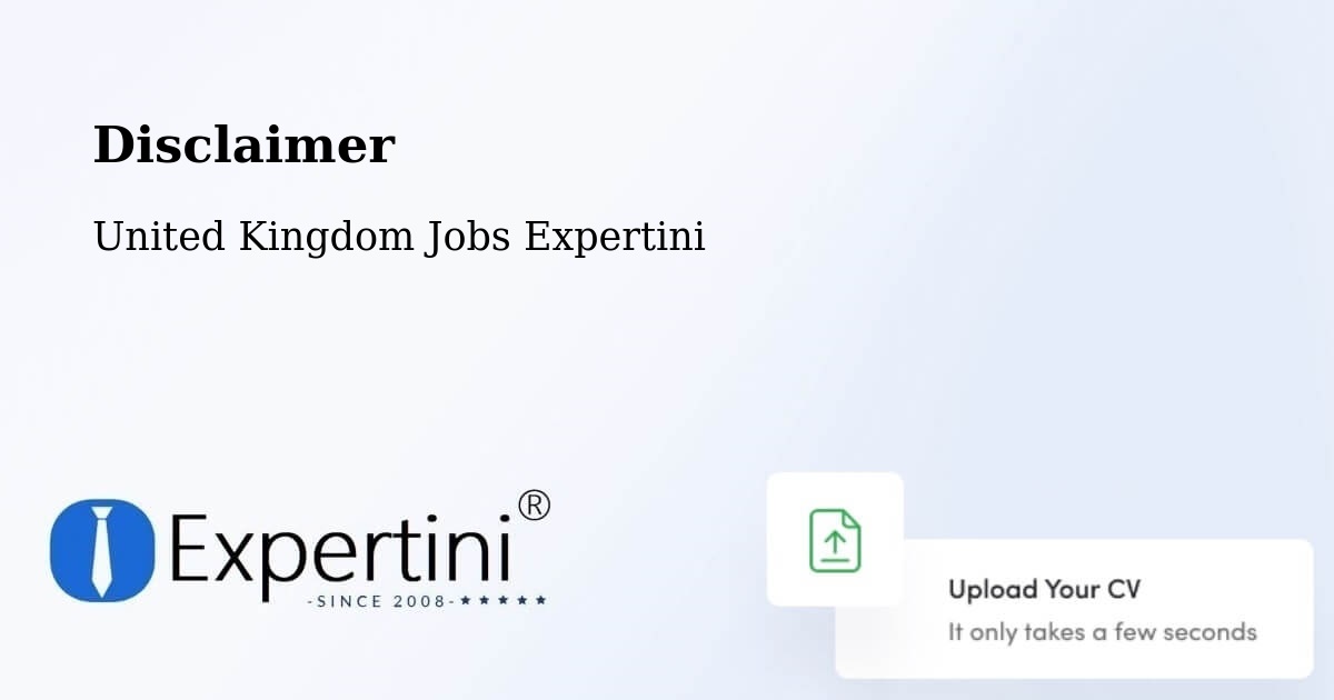 Disclaimer – Cornholme - United Kingdom Jobs Expertini